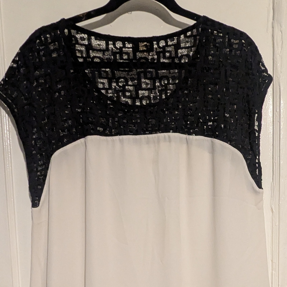 Black and White Lace Top
